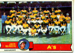 1979 Topps Baseball Cards      328     Oakland Athletics CL/Jack McKeon